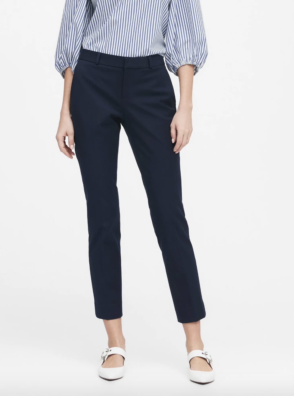 Sasha Button-Fly Tapered Trousers