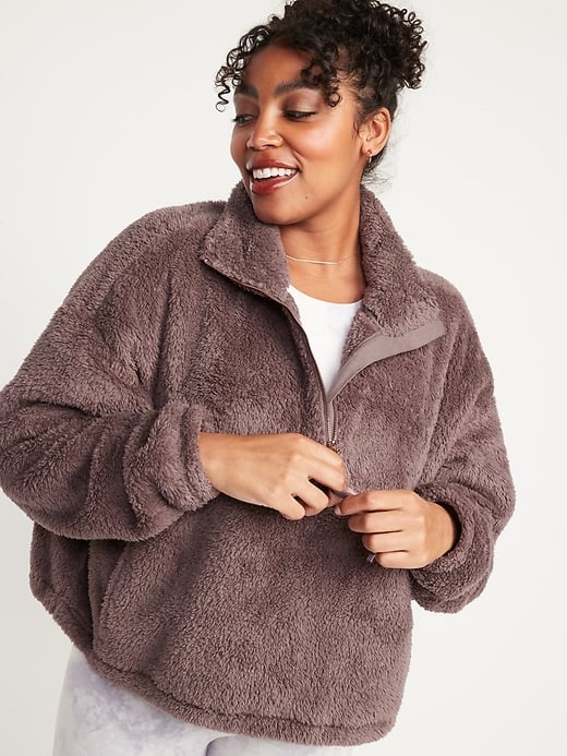 old navy pullover sherpa