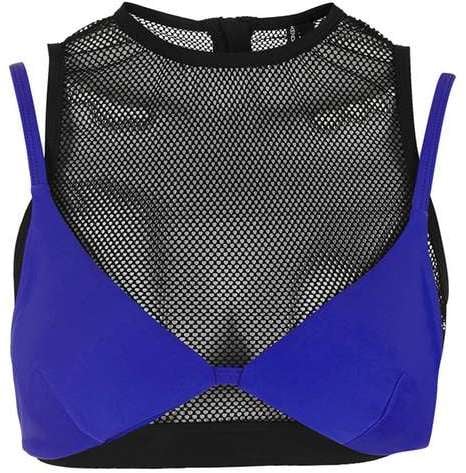 Kendall + Kylie at Topshop Double Layered Mesh Bikini Top ($68)