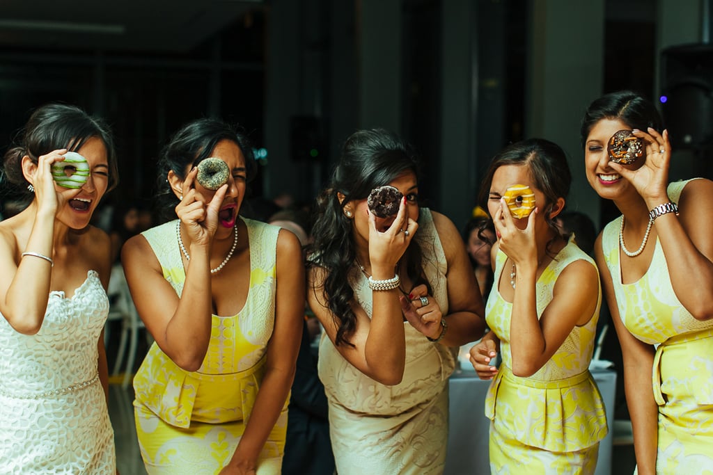The Guests Acting Playful With the Food