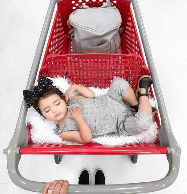 Toddler Asleep in Target Carts POPSUGAR Family Photo 8