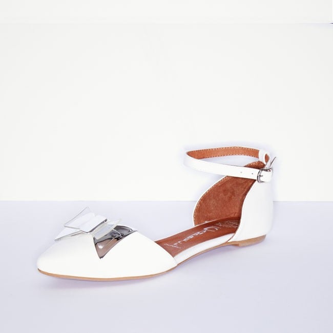 Cold Feet by Jeffrey Campbell Bow Ankle-Strap Flats ($135)