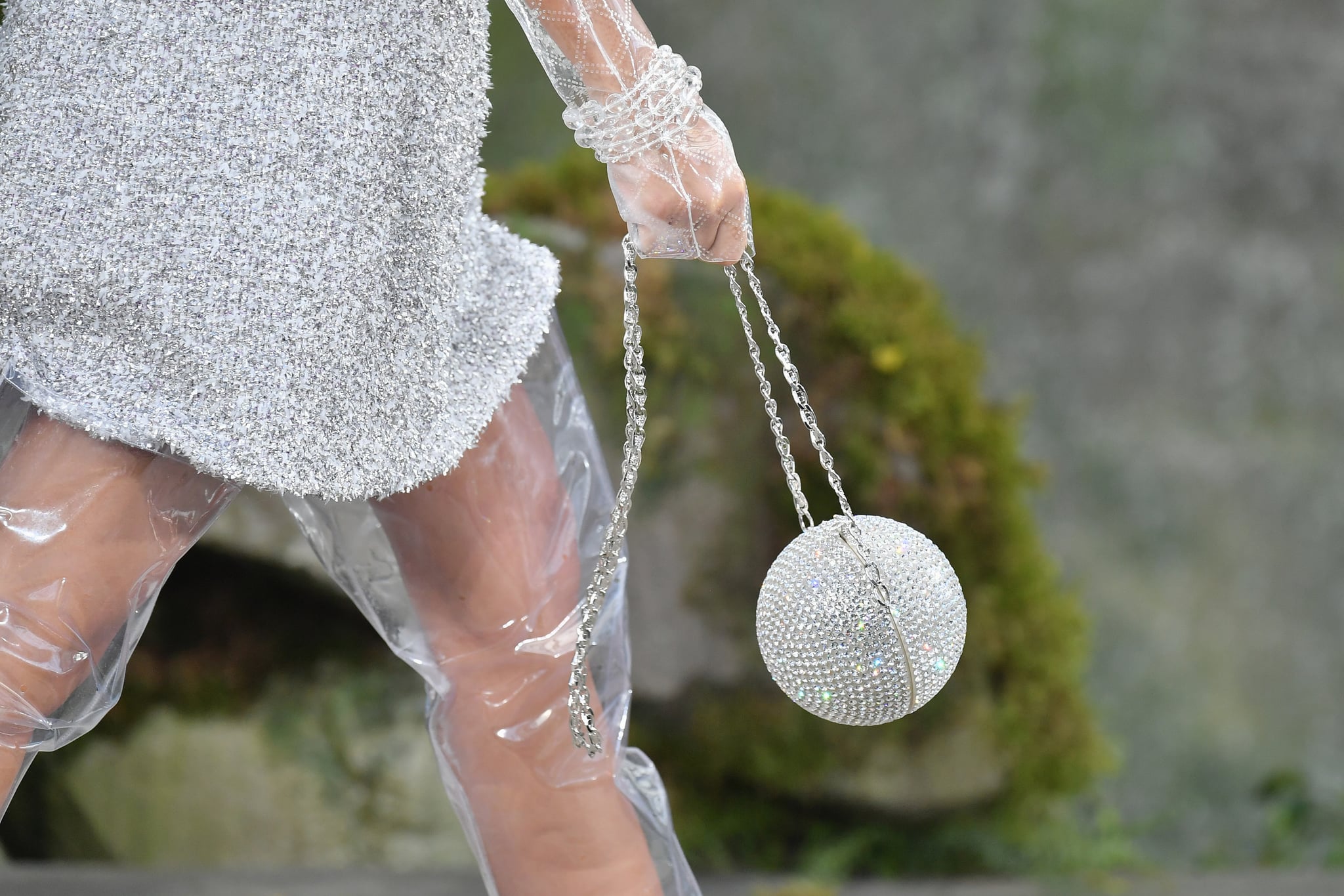 silver disco ball purse