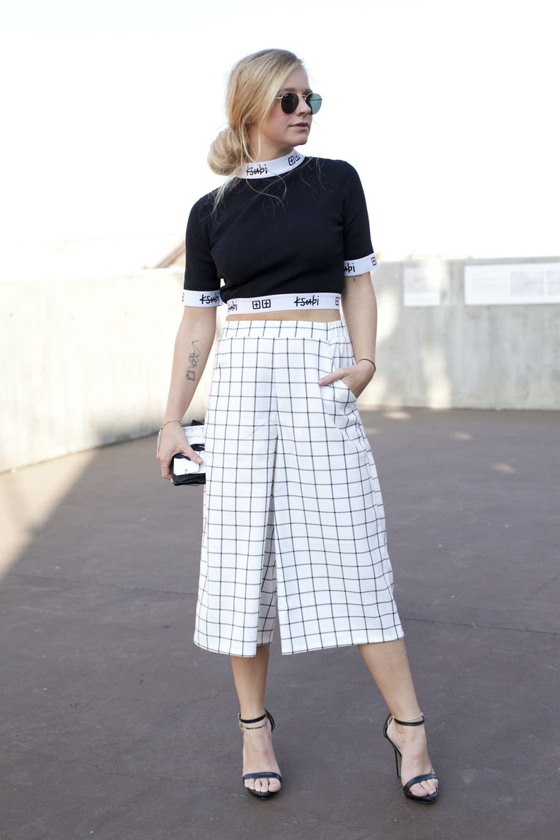 Pair a Crop Top With High-Waisted Bottoms
