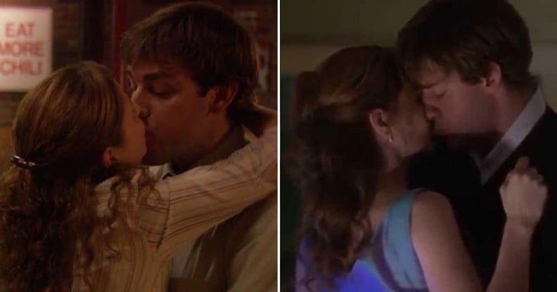 Jim and Pam's first kiss happened at Chili's and that's that on that