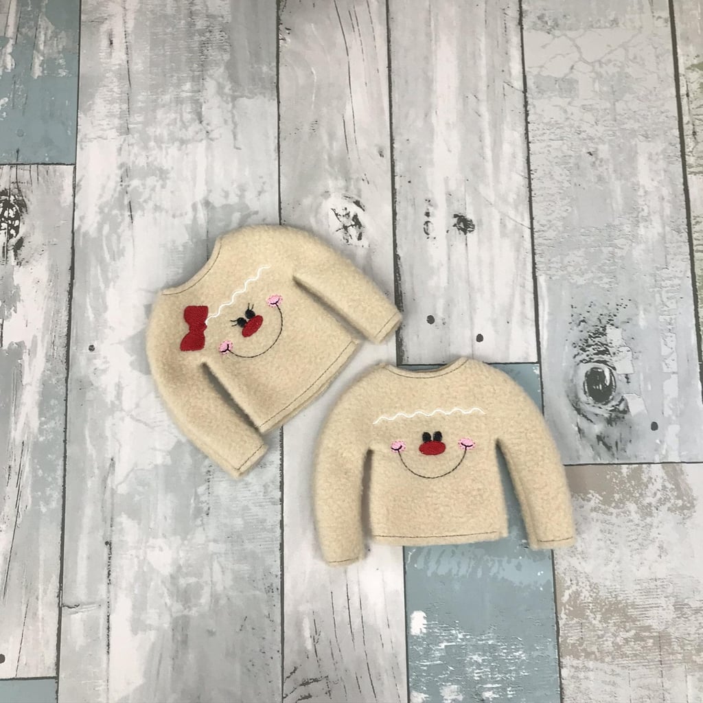 Gingerbread Boy and Girl Elf Sweater