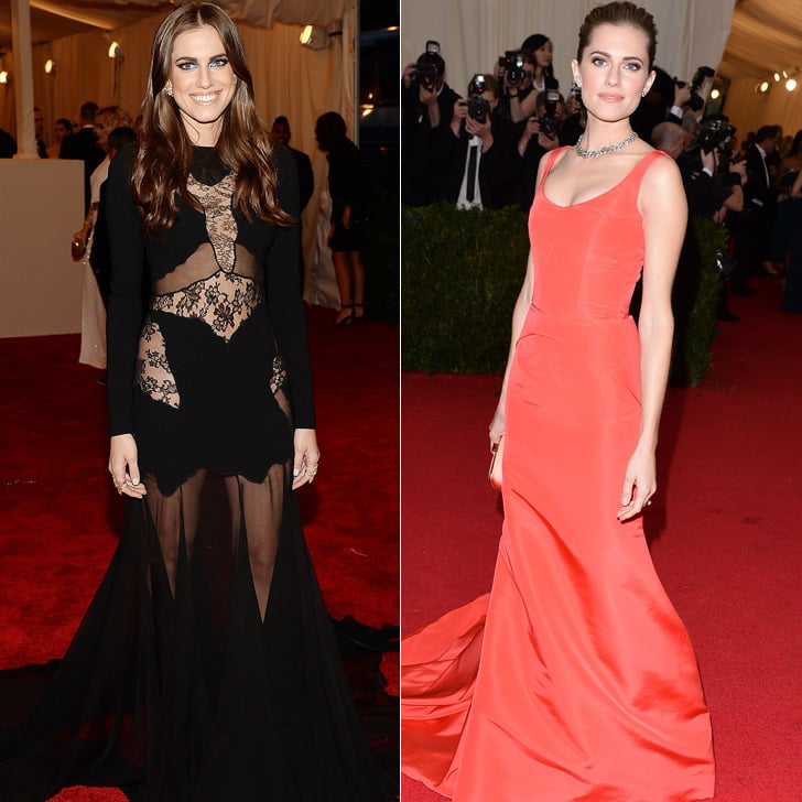 Allison Williams at the 2013 and 2014 Met Galas