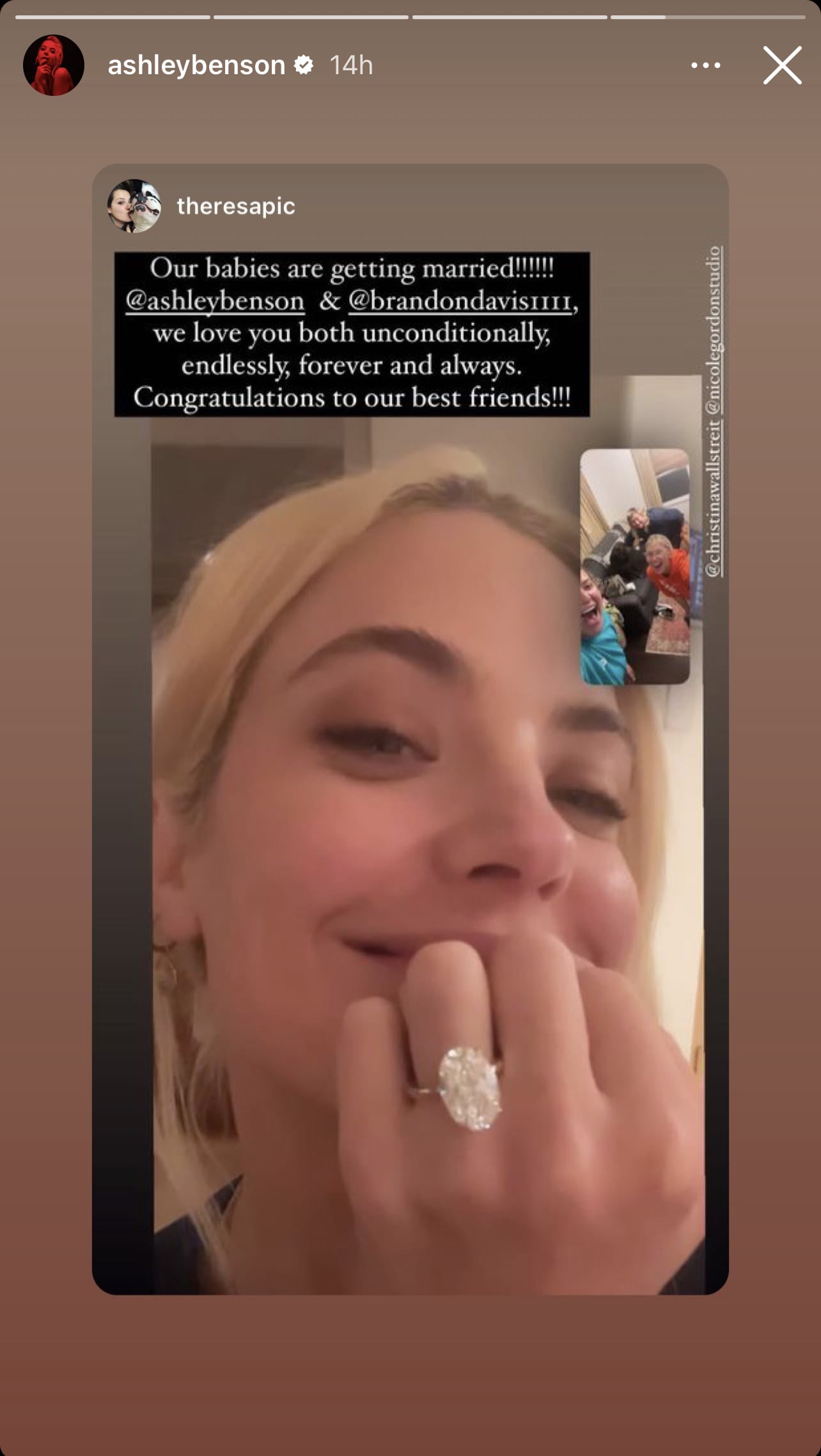 ashley benson's engagement announcement