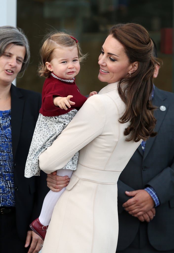 Even as Charlotte was pointing something out to Kate, she just wanted to stare at her daughter's adorable cheeks.