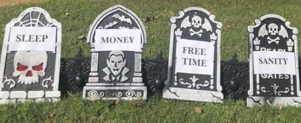Mom's Parenting Tombstone Halloween Decorations