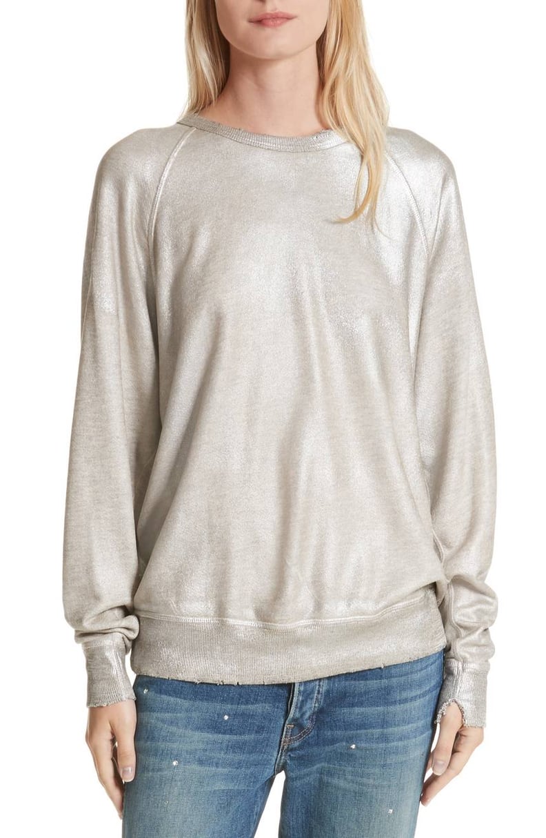 The Great Women's The College Metallic Foil Sweatshirt