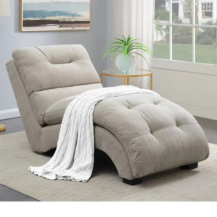 A Tufted Chaise Lounge Chair Raley Tufted Armless Chaise