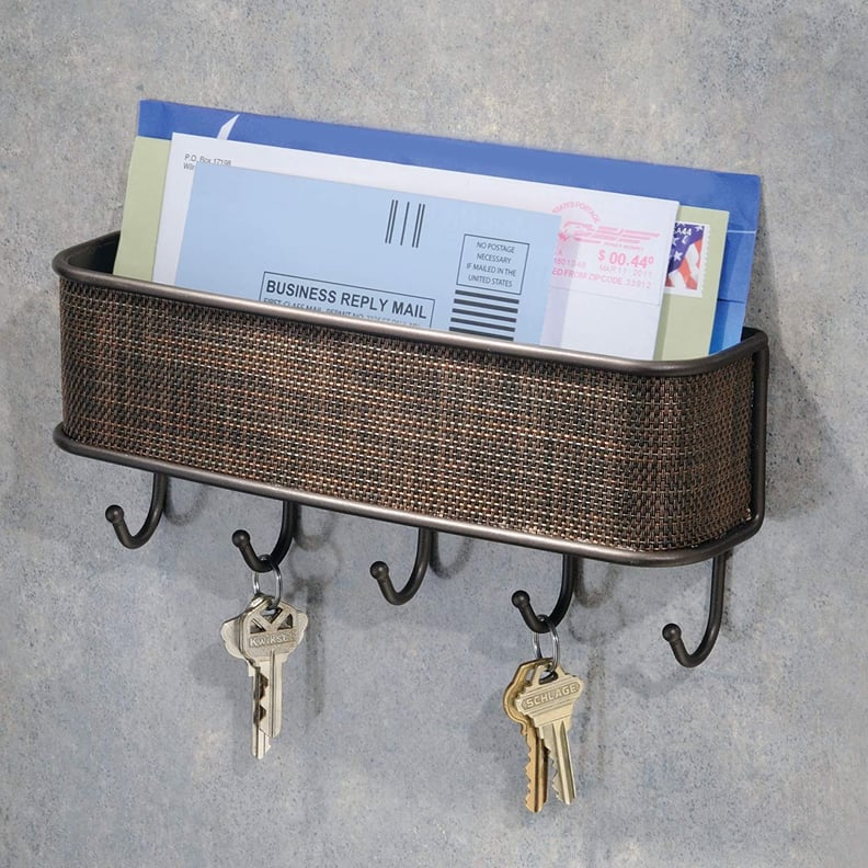 InterDesign Twillo Mail Wall Key Rack Organizer