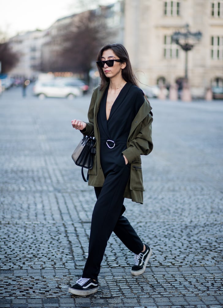 jumpsuit with sneakers