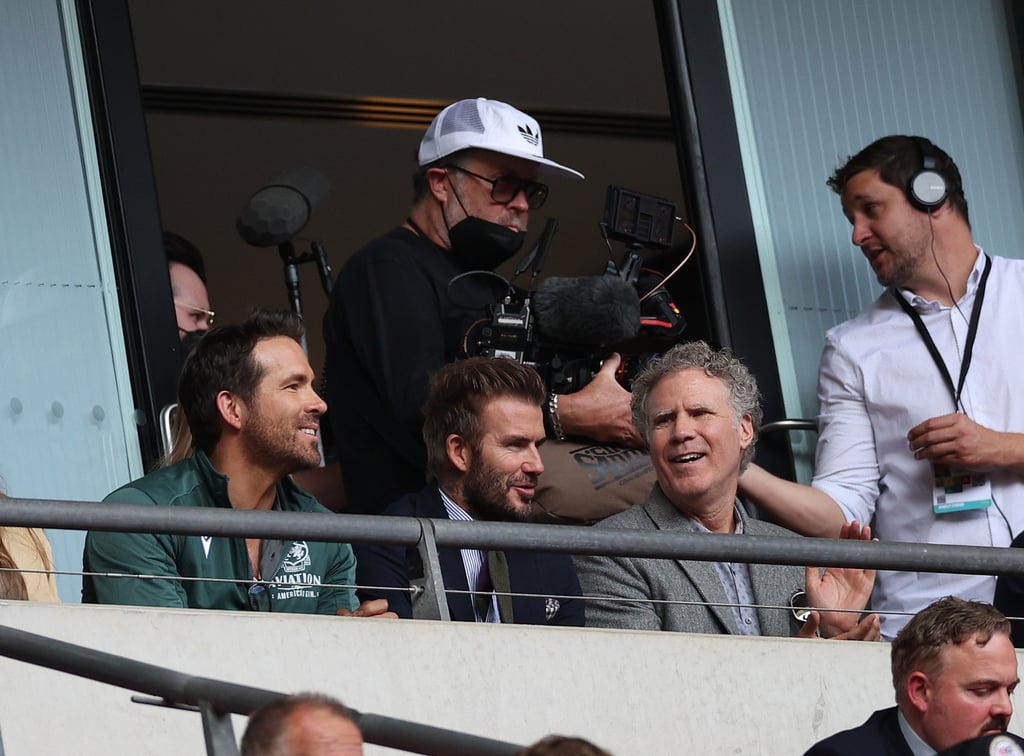 David Beckham, Ryan Reynolds, and Will Ferrell Watching Wrexham FC