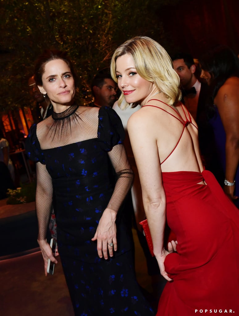 Amanda Peet and Elizabeth Banks at the Vanity Fair Oscars Afterparty