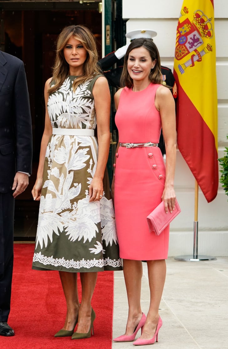 Melania Trump Valentino Dress With Queen Letizia 2018