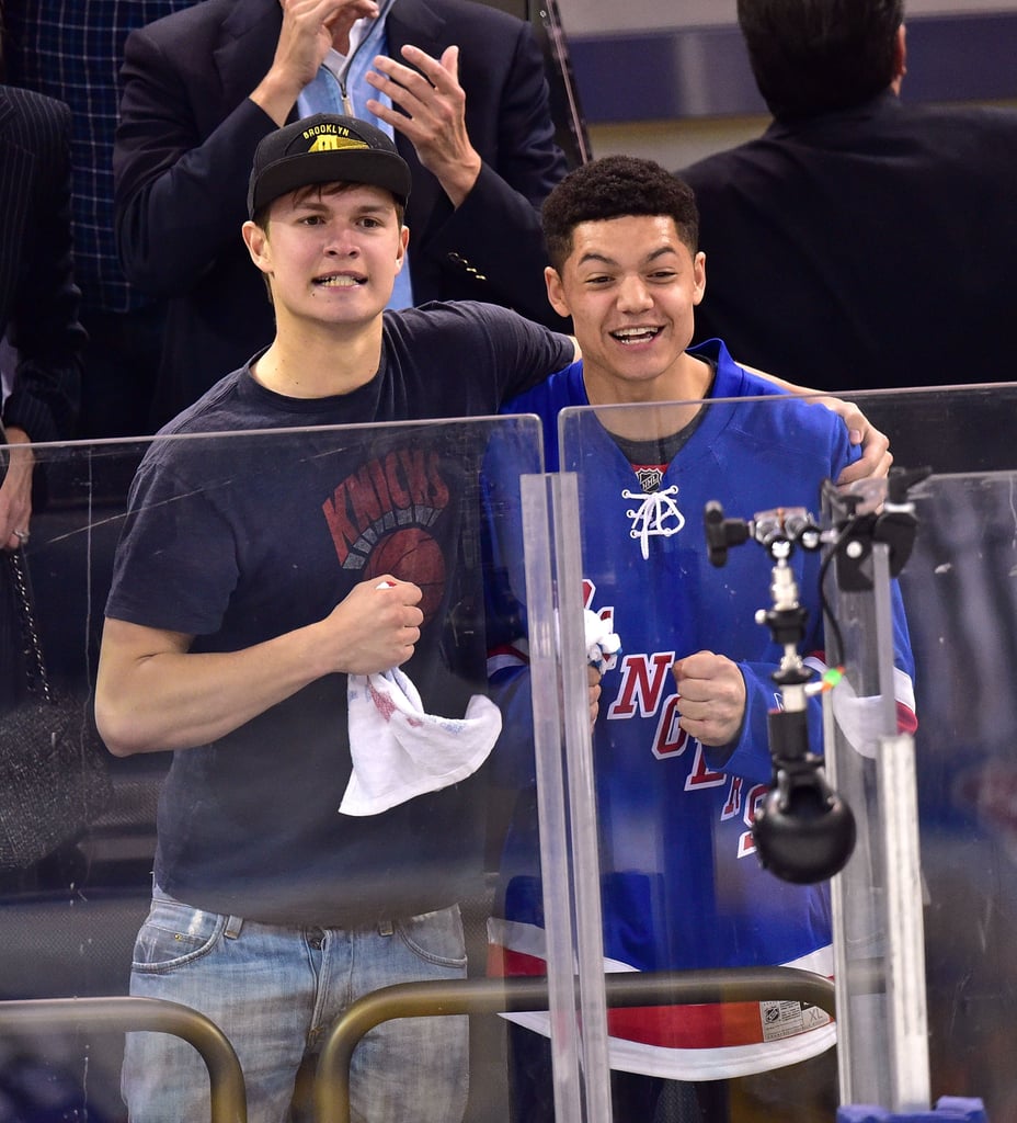 Ansel Elgort at Capitals vs. Rangers Hockey Game | Pictures
