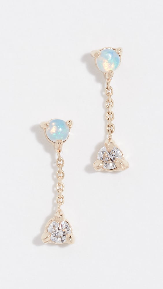 Wwake 14K Small Two Step Chain Pair of Earrings Trust Us These