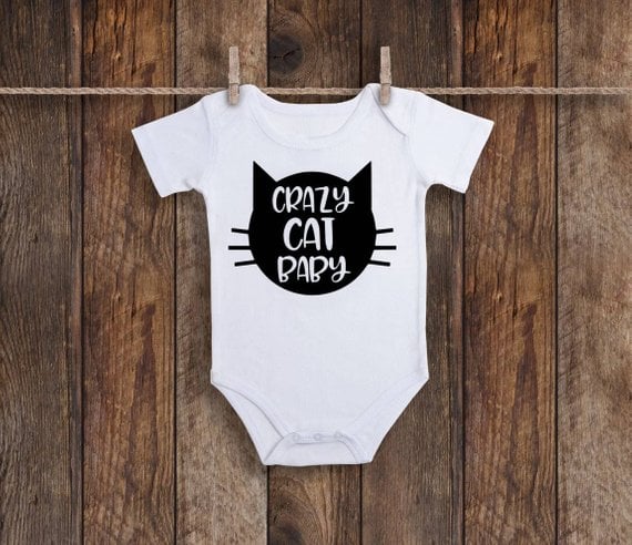 Crazy Cat Baby Onesie