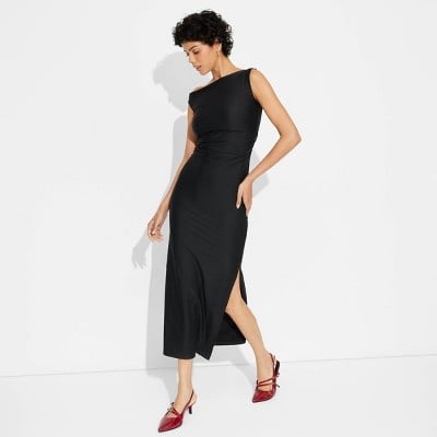 Wild Fable Women's One Shoulder Maxi Slip Dress