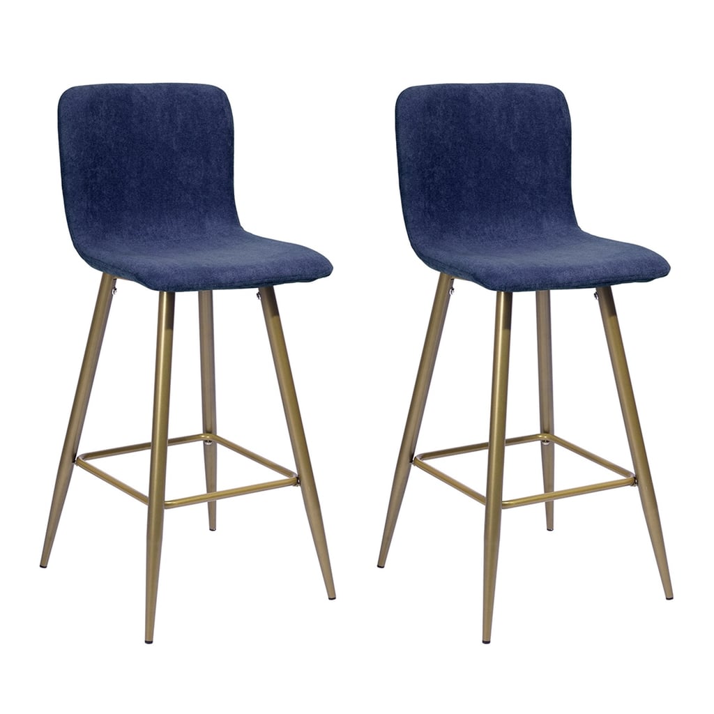 FurnitureR Full Back Barstools Set of 2