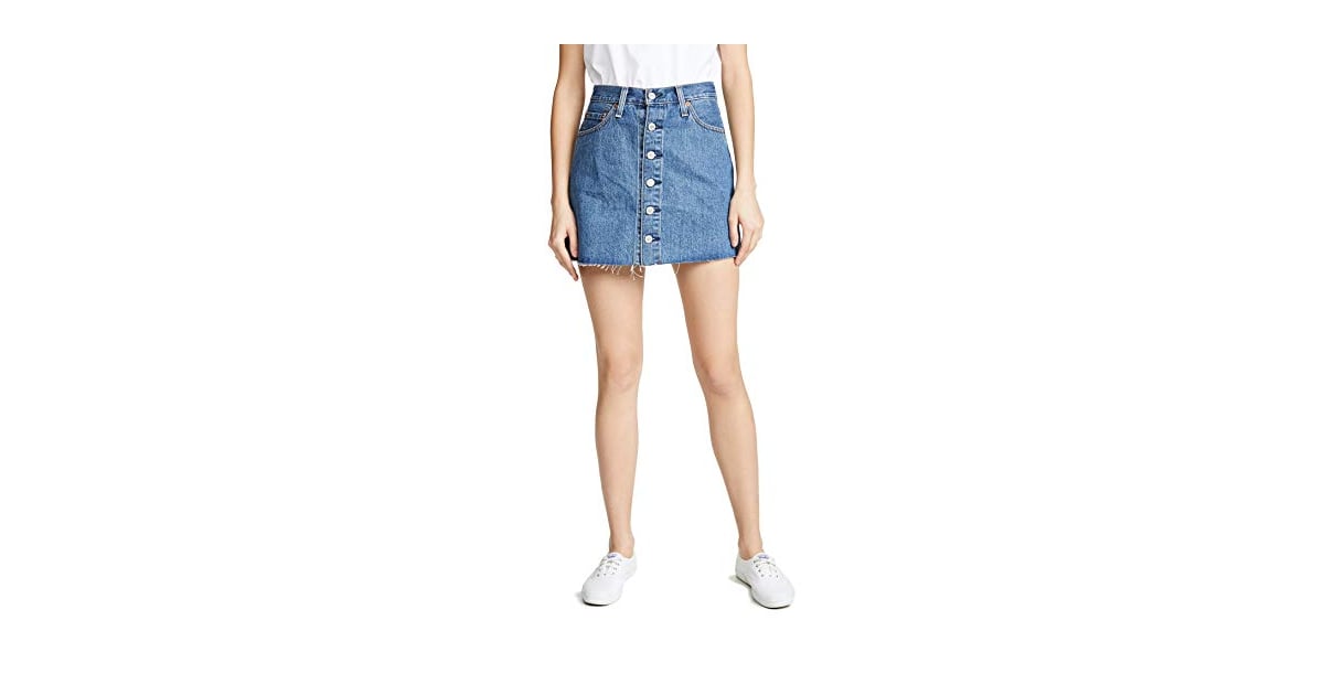 Levi's Button Front Miniskirt | Best Travel Clothes on Amazon ...