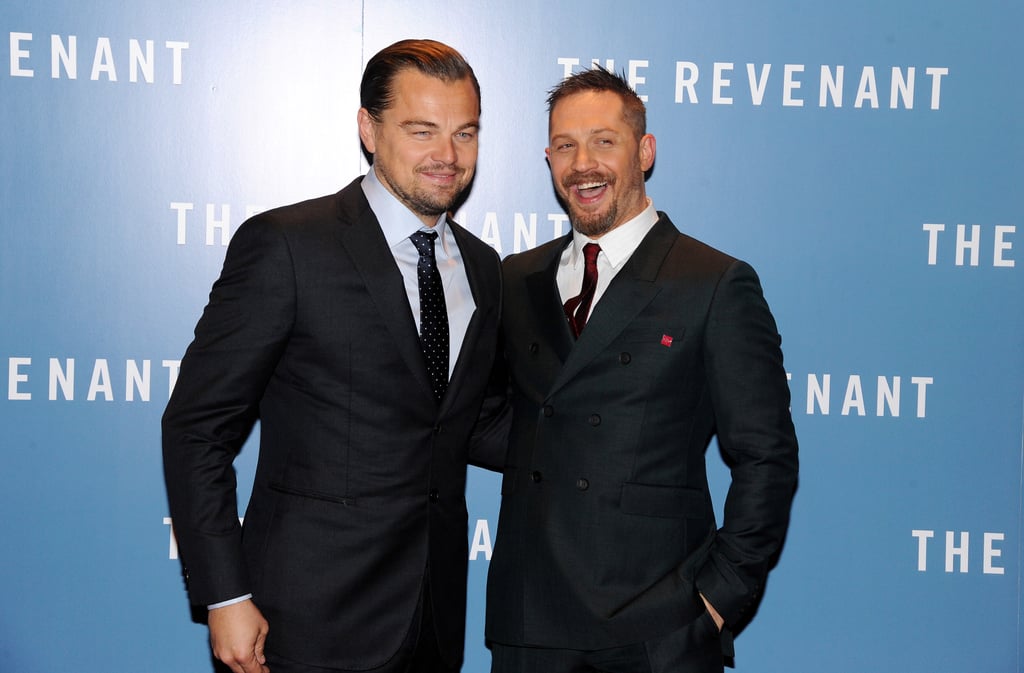 With Leonardo DiCaprio at The Revenant's London premiere in 2016.