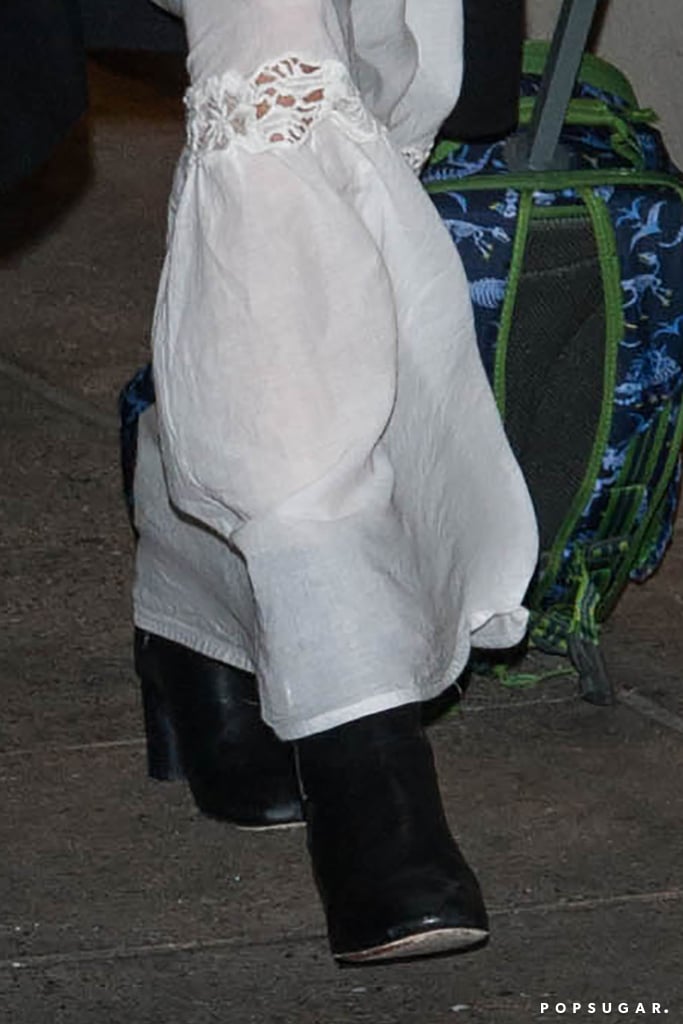 Angelina Jolie White Dress at Airport May 2016