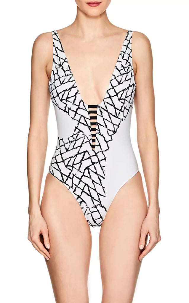 Derek Lam Abstract Print One-Piece Swimsuit