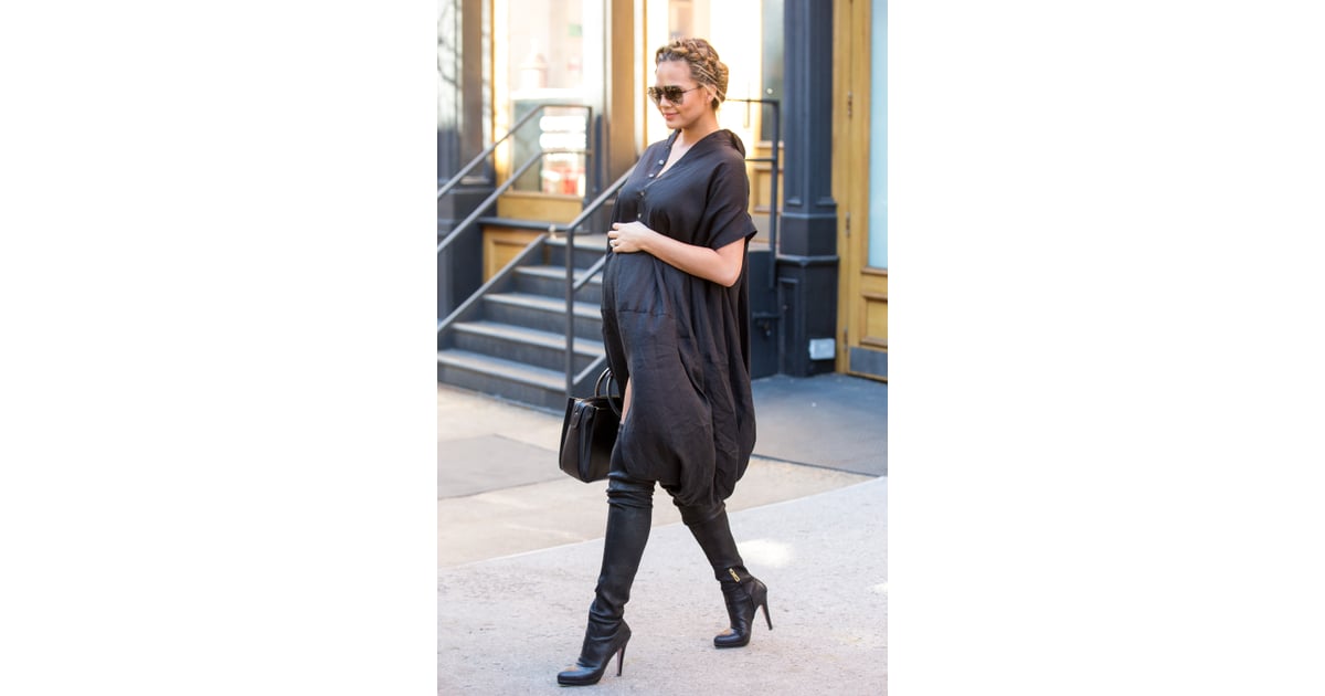 She Even Walked Around in Heels While Pregnant! Chrissy Teigen High