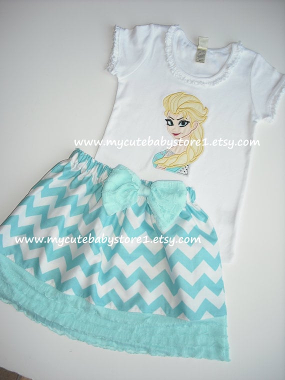 Elsa the Snow Queen Shirt and Skirt