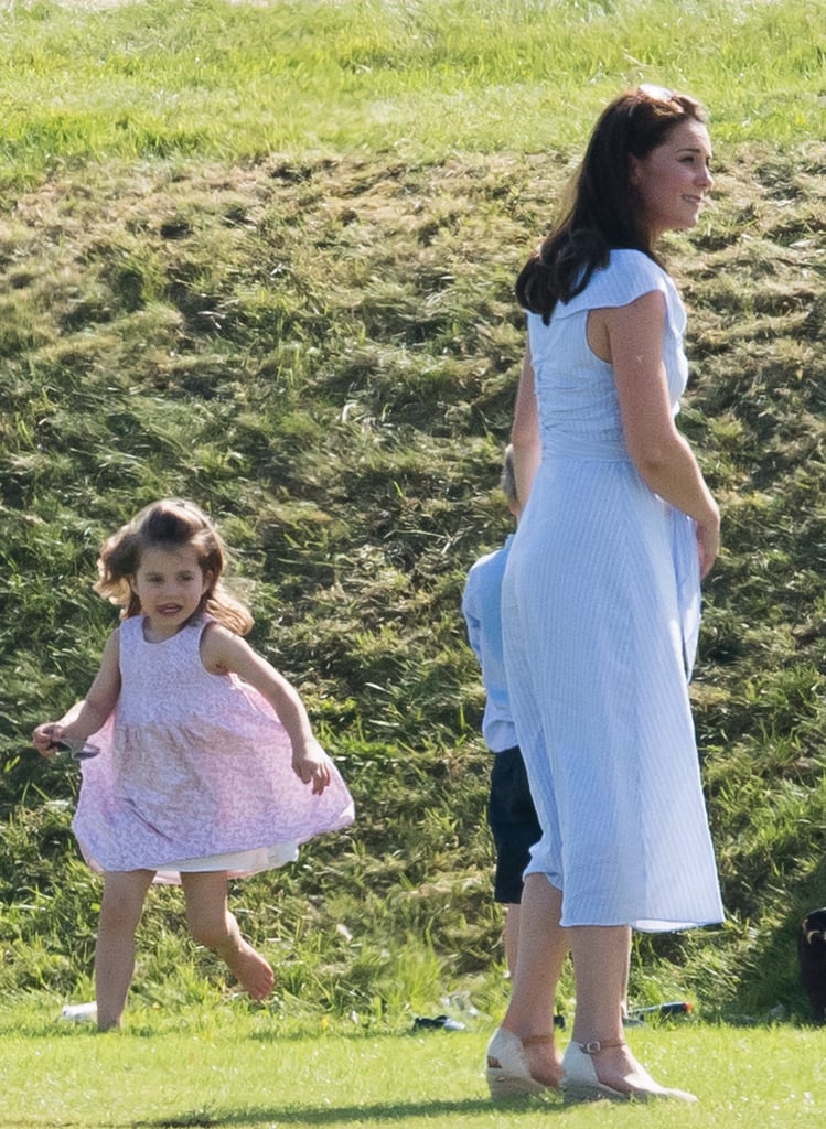 Kate Middleton With George and Charlotte at Polo Match 2018
