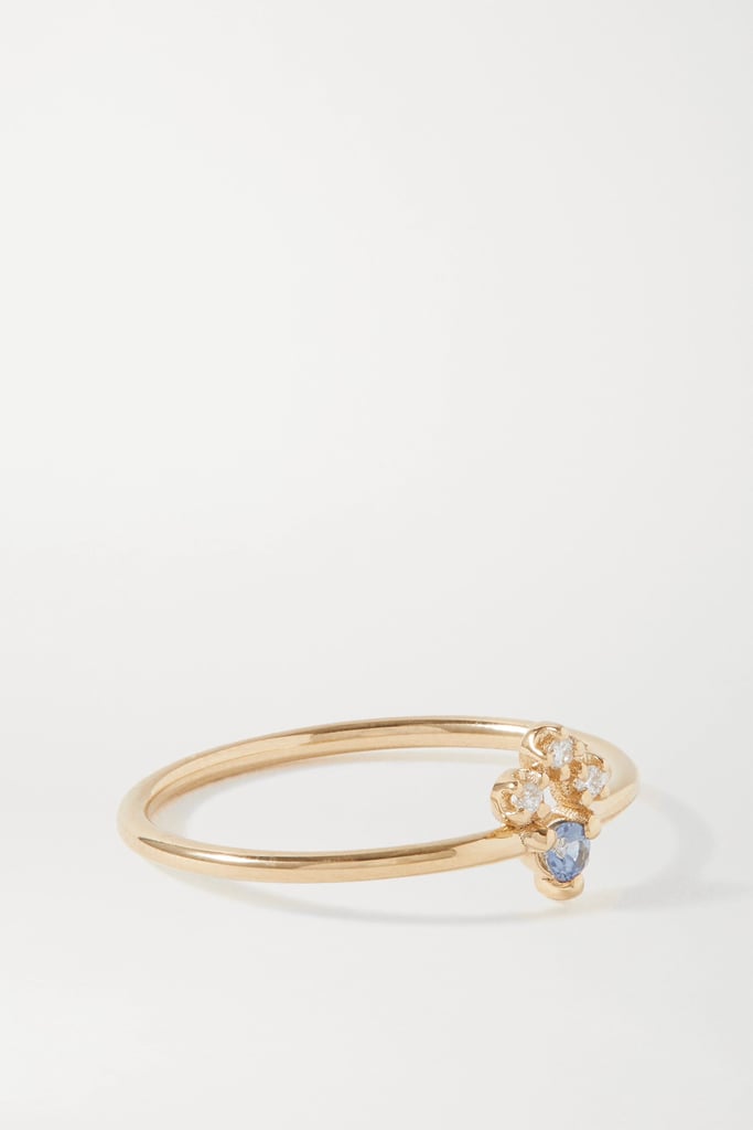 Wwake Posy Gold Sapphire and Diamond Ring