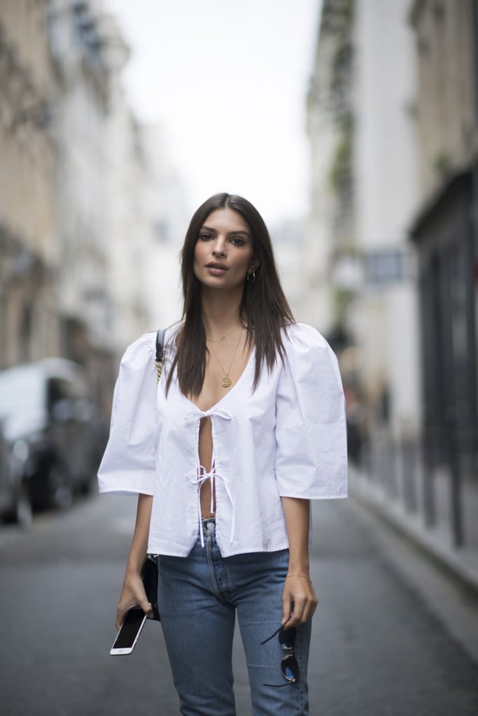 Emily Ratajkowski Red Aquazzura Boots in Paris