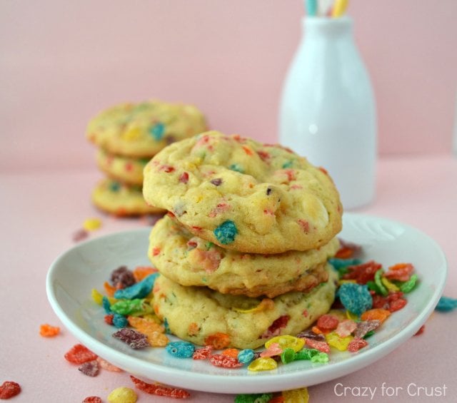 Fruity Pebbles Pudding Cookies