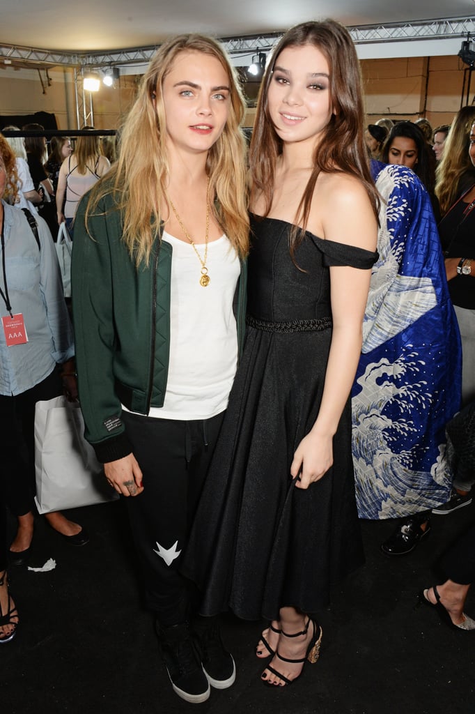On Sunday, Cara Delevingne and Hailee Steinfeld were a photogenic duo at the Topshop Unique show.