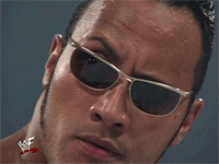 The Rock Eyebrow Raise Distorted Filtered GIF