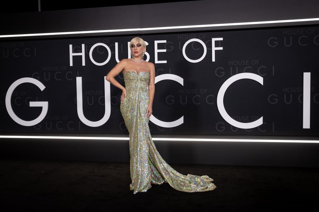 Lady Gaga Wears Sequin Valentino Haute Couture Dress