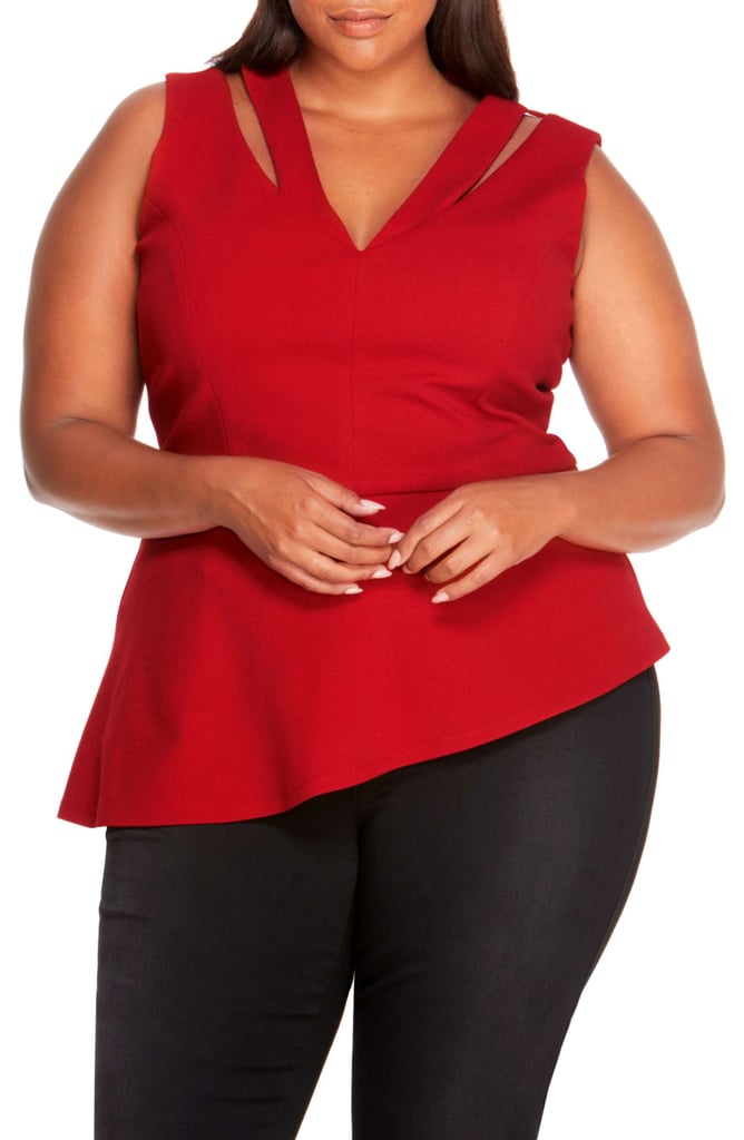 Rebel Wilson X Angels Women's Cut Out Peplum Top