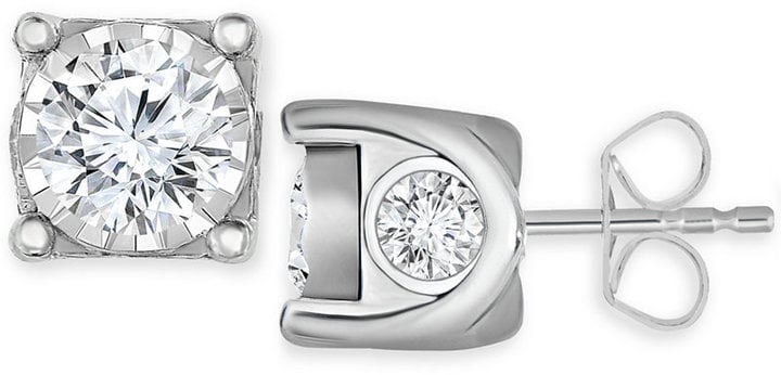 TruMiracle® Diamond Stud Earrings in 14k White Gold ($5,000)