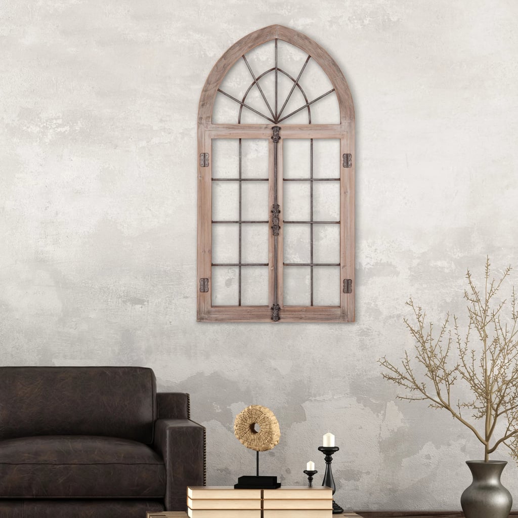 Patton Wall Decor Distressed Arched Cathedral Window Frame