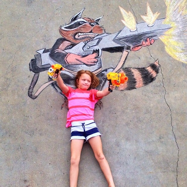 Guardians of the Galaxy Chalk Drawing Guardians of the Galaxy Chalk Drawing