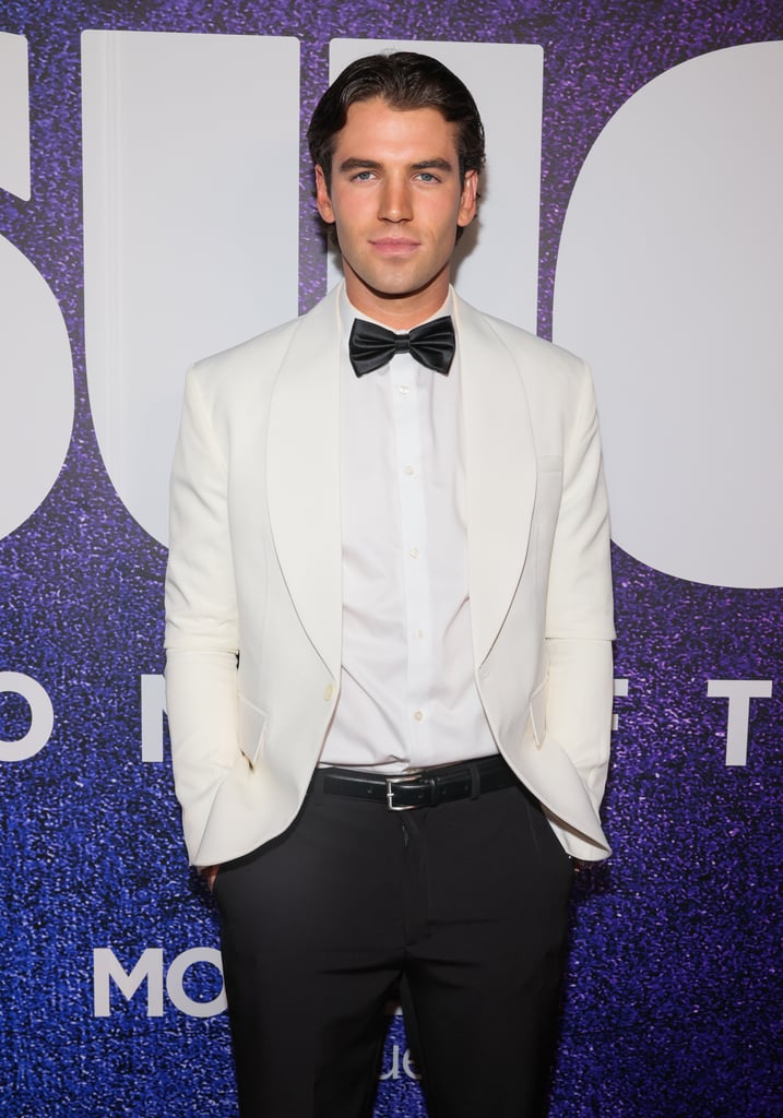 Noah Fearnley looked dapper in his own interpretation of a black-and-white tuxedo. The pièce de résistance? His sleek bow tie. 
Shop the Look: ASOS DESIGN Slim Suit Tuxedo Blazer ($68, originally $169). Nordstrom Non-Iron Traditional Fit Solid Cotton Dress Shirt ($80). Banana Republic Sauvo Silk Satin Bow-Tie ($65). Boss George Flat Front Wool Suit Pants ($198).