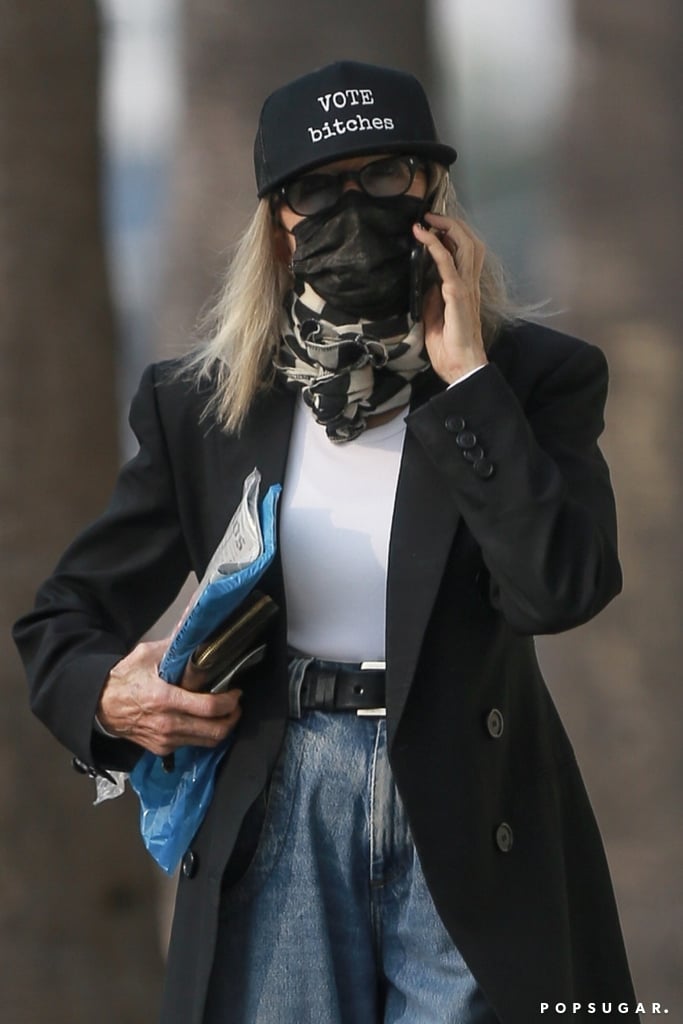 See Photos of Diane Keaton Wearing a "Vote B*tches" Hat