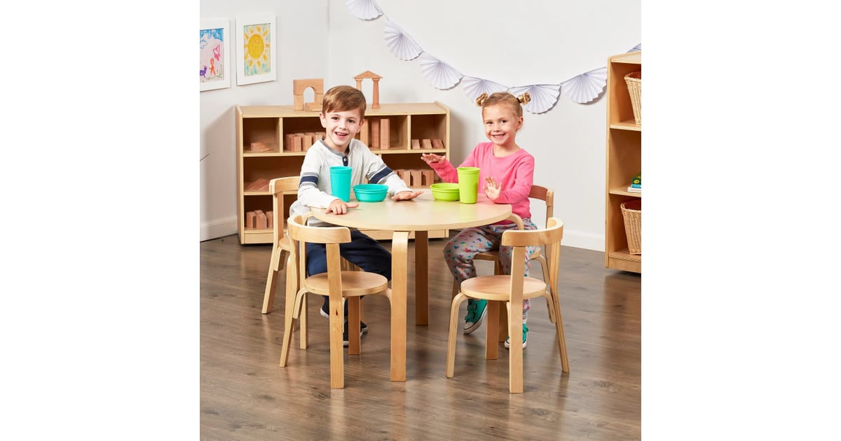 ECR4Kids Bentwood Curved Back Chair and Table Furniture Set | Best At
