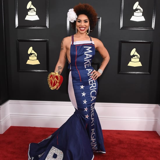 Joy Villa Make America Great Again Dress at the 2017 Grammys