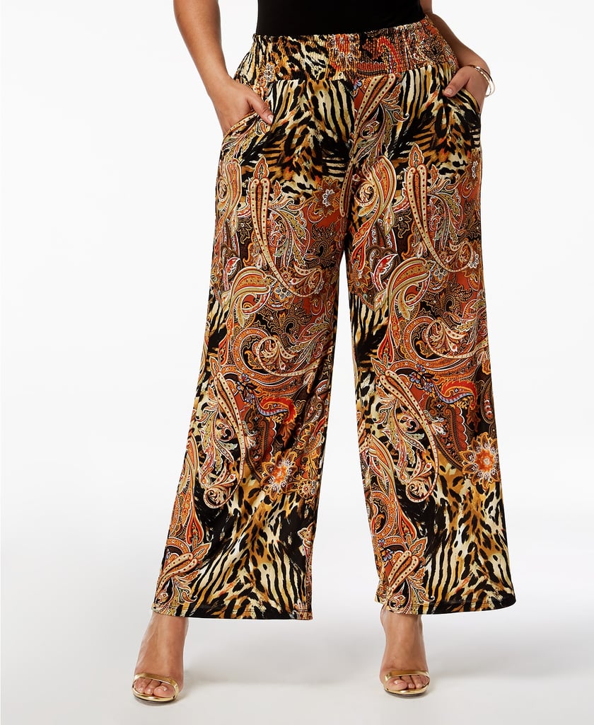 NY Collection Printed Wide-Leg Pants