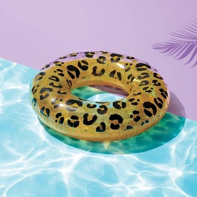 Glitter Leopard Pool Float