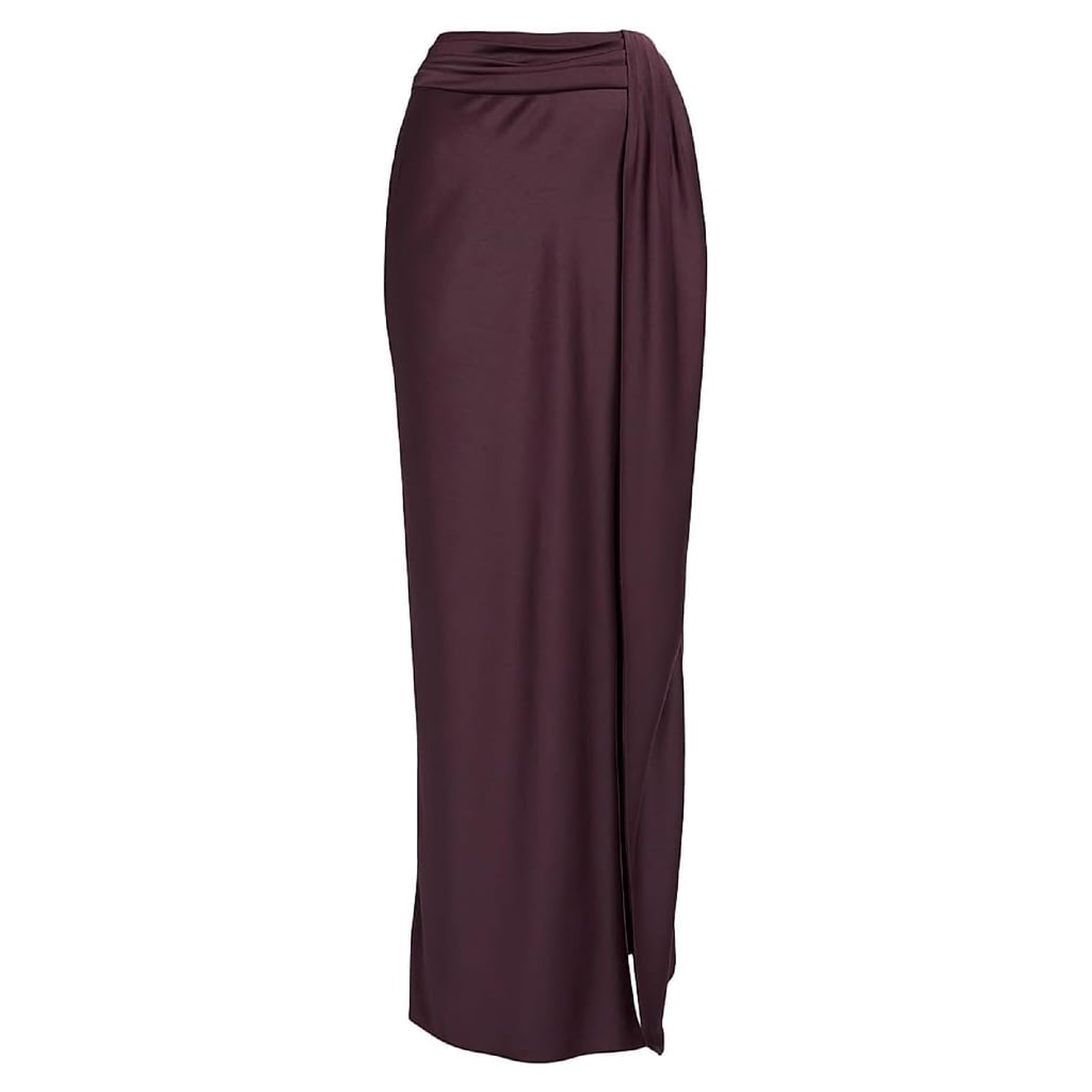 LaPointe Satin Slit Maxi Skirt